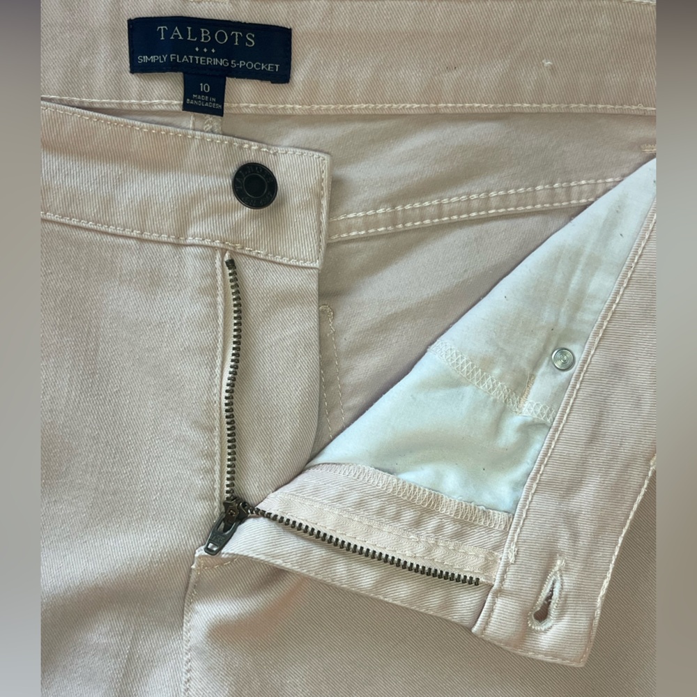 Talbots pale pink jeans, Size 10 - Picture 2 of 7